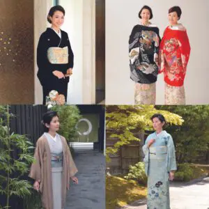 着物姿の女性コラ画像