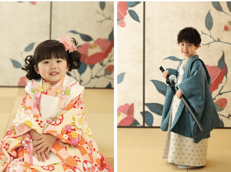 七五三・女の子・男の子・日本風
